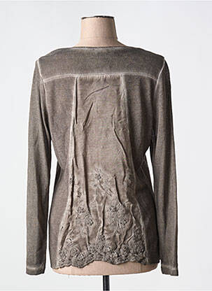 Pull coupe cintrée manches longues marron MERI & ESCA femme