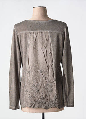 Pull coupe cintrée manches longues marron MERI & ESCA femme