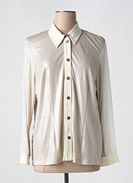 Chemisier coupe cintrée manches longues beige MERI & ESCA femme