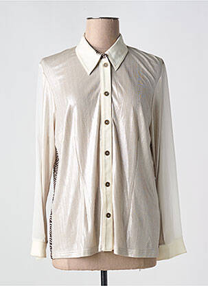 Chemisier coupe cintrée manches longues beige MERI & ESCA femme