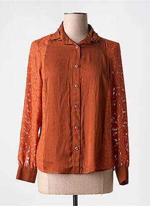 Chemisier coupe fluide manches longues orange MERI & ESCA femme