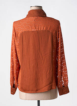 Chemisier coupe fluide manches longues orange MERI & ESCA femme