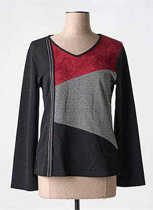 Top stretch manches longues noir GUY DUBOUIS femme