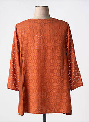 Tunique manches longues tissage crêpe orange MERI & ESCA femme