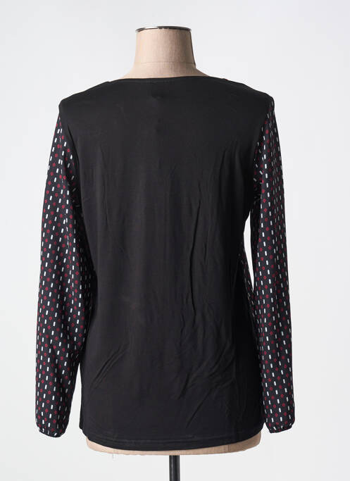 Blouse imprimé fantaisie manches longues noir FRANCE RIVOIRE femme