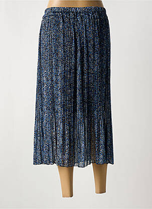 Jupe mi-longue taille normale bleu COULEURS DU TEMPS femme
