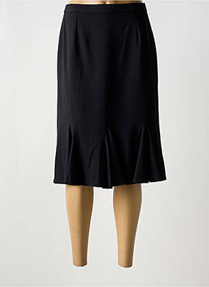 Jupe mi-longue stretch noir GUY DUBOUIS femme