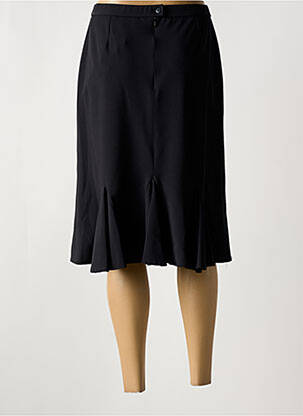 Jupe mi-longue stretch noir GUY DUBOUIS femme