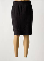 Jupe mi-longue taille à pinces noir GUY DUBOUIS femme
