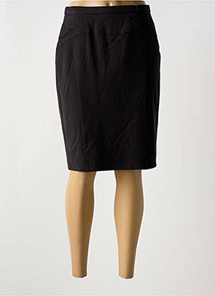 Jupe mi-longue taille à pinces noir GUY DUBOUIS femme