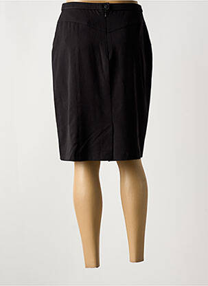Jupe mi-longue taille à pinces noir GUY DUBOUIS femme