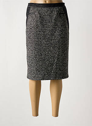 Jupe mi-longue coupe droite gris FRANCE RIVOIRE femme