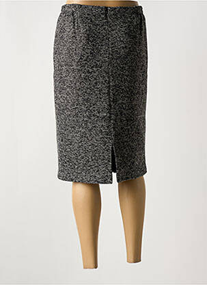 Jupe mi-longue coupe droite gris FRANCE RIVOIRE femme