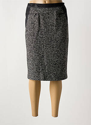 Jupe mi-longue coupe droite gris IMPULSION femme