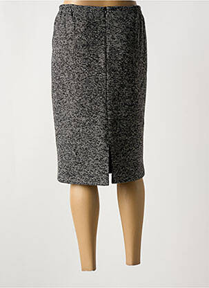 Jupe mi-longue coupe droite gris IMPULSION femme