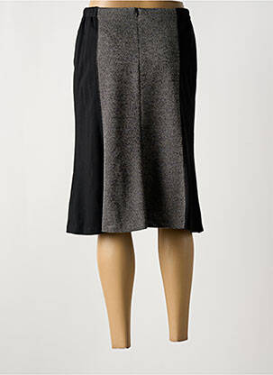 Jupe mi-longue stretch noir GUY DUBOUIS femme