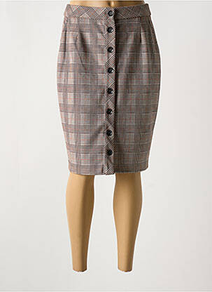 Jupe mi-longue marron MERI & ESCA pour femme