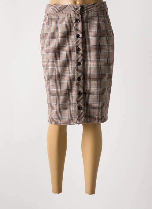 Jupe mi-longue marron MERI & ESCA pour femme