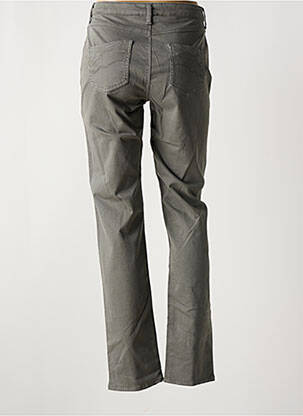Pantalon droit fermeture zippée sous rabat boutonné gris GUY DUBOUIS femme