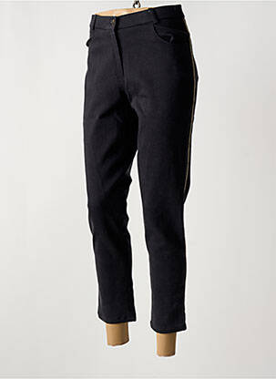 Pantalon 7/8 fermeture zippée sous rabat boutonné gris MERI & ESCA femme