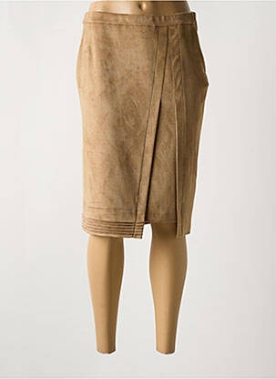 Jupe mi-longue coupe droite beige MERI & ESCA femme