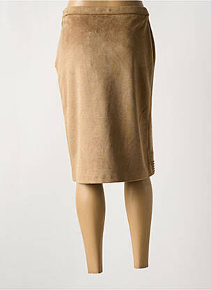 Jupe mi-longue coupe droite beige MERI & ESCA femme