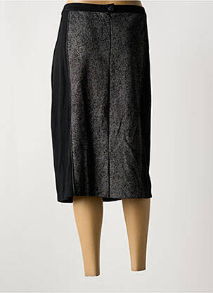 Jupe mi-longue stretch gris GUY DUBOUIS femme
