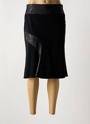 Jupe mi-longue stretch noir GUY DUBOUIS femme