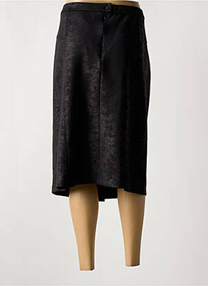 Jupe mi-longue coupe droite noir FRANCE RIVOIRE femme