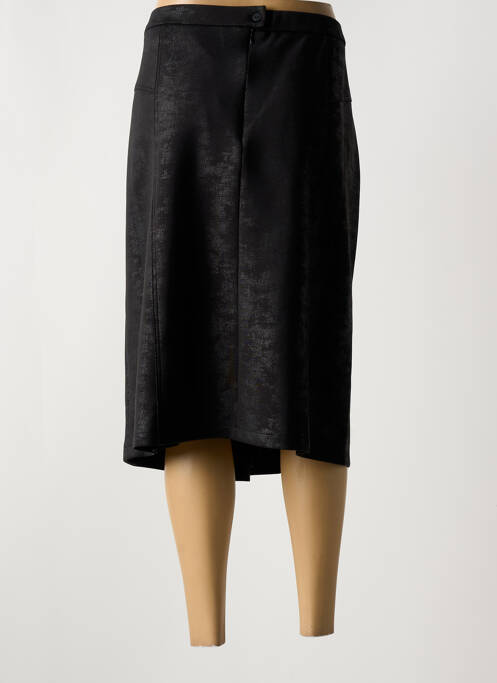Jupe mi-longue coupe droite noir FRANCE RIVOIRE femme