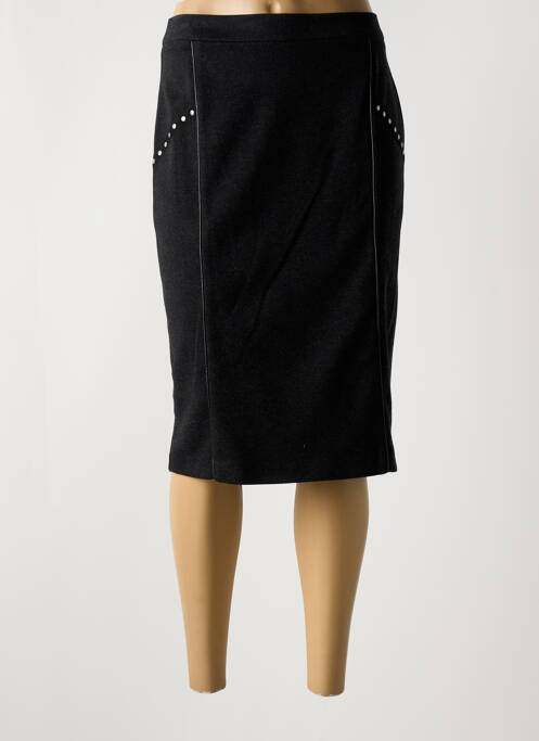 Jupe mi-longue gris GUY DUBOUIS pour femme