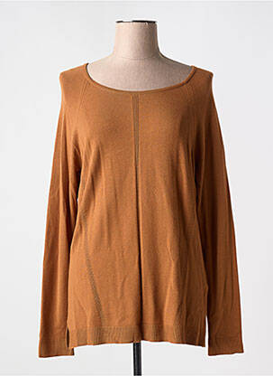 Pull col rond manches longues beige MERI & ESCA femme