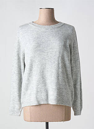 Pull col rond manches longues gris MERI & ESCA femme