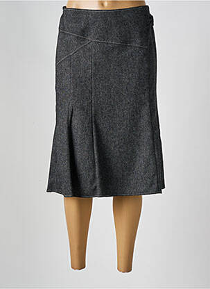 Jupe mi-longue coupe évasée gris FRANCE RIVOIRE femme