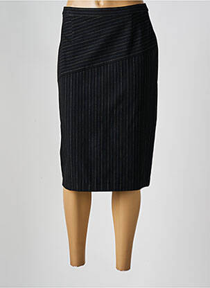 Jupe mi-longue coupe droite noir GUY DUBOUIS femme