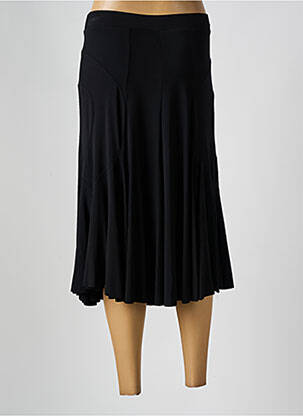 Jupe mi-longue stretch noir GUY DUBOUIS femme