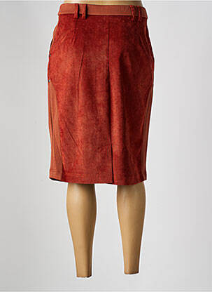 Jupe mi-longue coupe droite orange MERI & ESCA femme