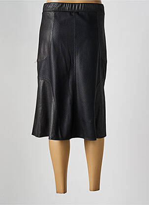 Jupe mi-longue coupe évasée noir FRANCE RIVOIRE femme