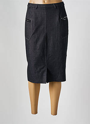 Jupe mi-longue bleu GUY DUBOUIS pour femme