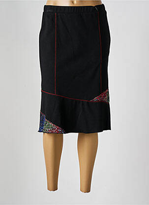 Jupe mi-longue noir GUY DUBOUIS pour femme