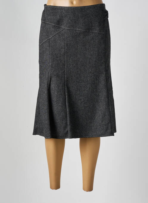 Jupe mi-longue gris FRANCE RIVOIRE pour femme