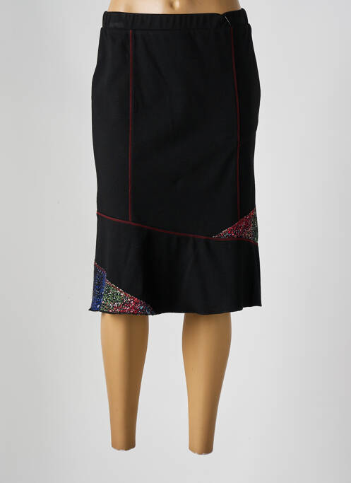 Jupe mi-longue noir GUY DUBOUIS pour femme