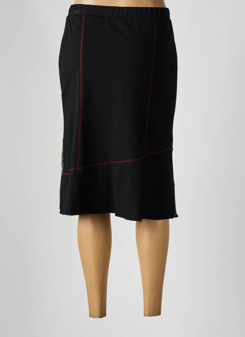 Jupe mi-longue noir GUY DUBOUIS femme