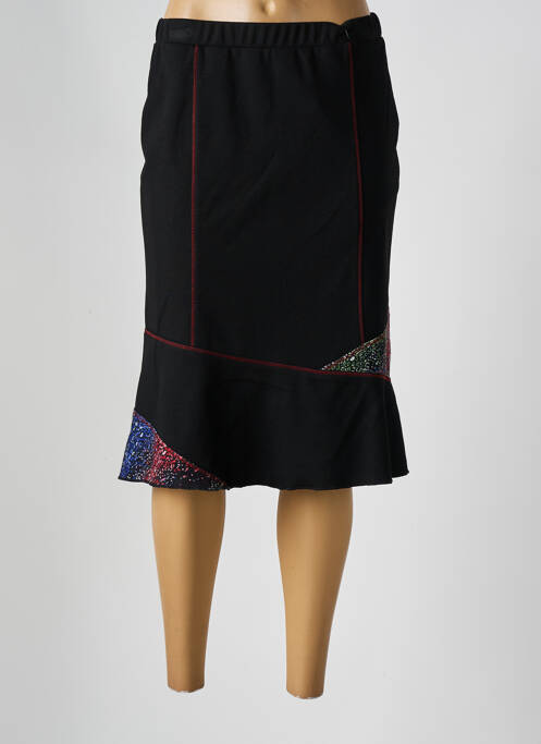 Jupe mi-longue noir GUY DUBOUIS pour femme