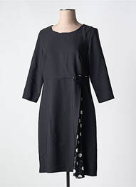 Robe mi-longue manches 3/4 manches 3/4 noir GUY DUBOUIS femme
