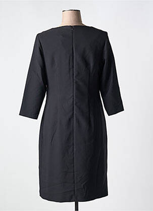 Robe mi-longue manches 3/4 manches 3/4 noir GUY DUBOUIS femme