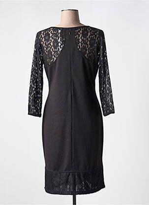 Robe mi-longue manches 3/4 manches 3/4 noir MERI & ESCA femme