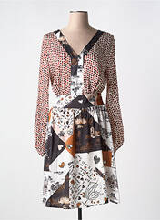 Robe mi-longue beige COULEURS DU TEMPS pour femme seconde vue