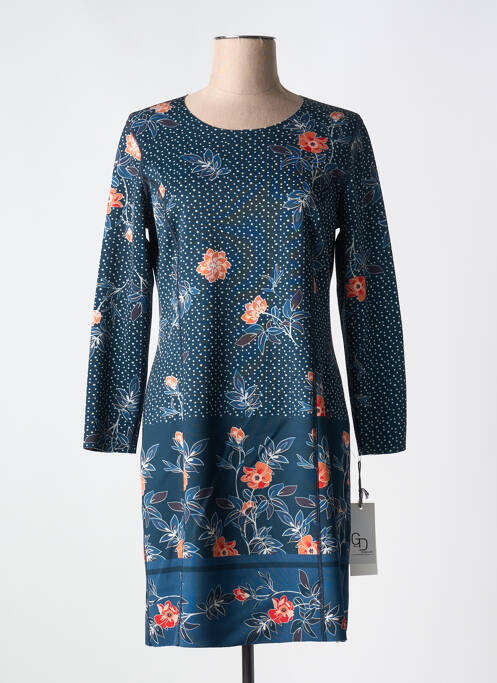 Robe mi-longue bleu GUY DUBOUIS pour femme