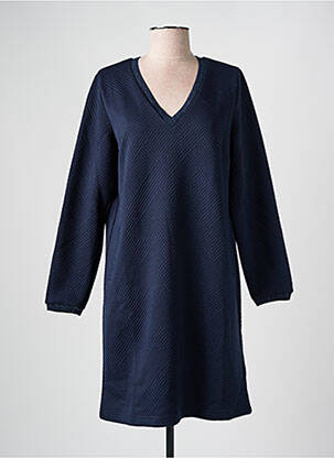 Robe mi-longue manches longues manches longues bleu ÉTYMOLOGIE femme
